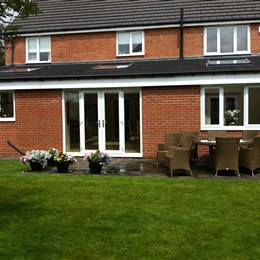 Back of house extension with new kitchen