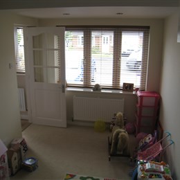 Garage conversion into playroom